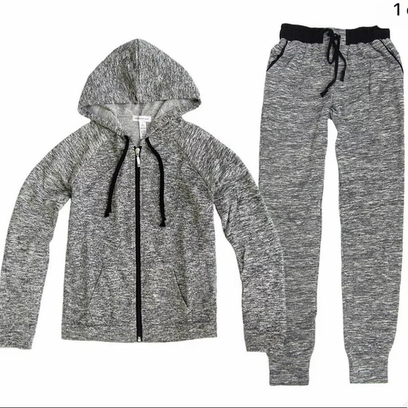 Ambiance Pants - Ambiance gray heathered track suit, Sz. 1X